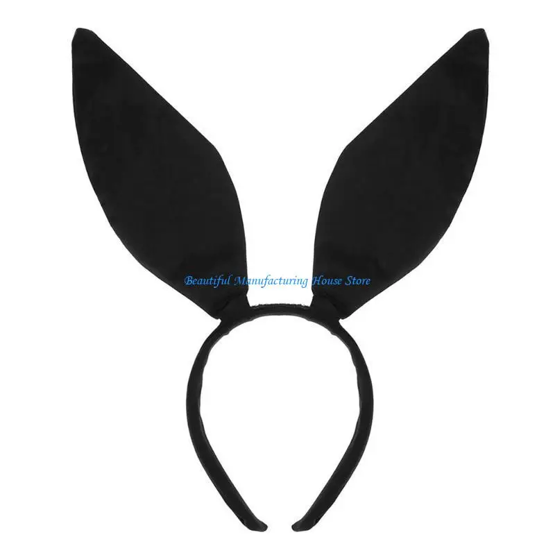 

E56A Punk Hair Accessories Student Washing Face Hairband Bunny Ear HairhoopMulticolor