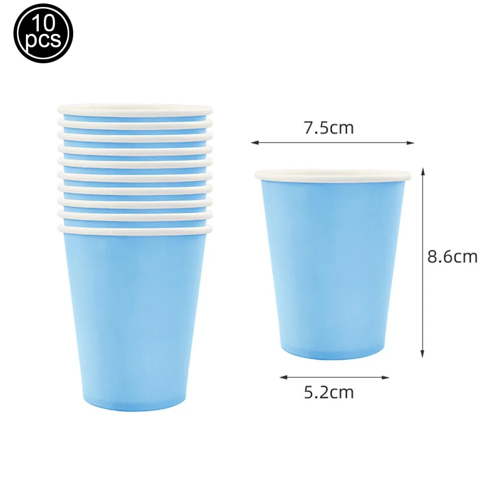 10Pcs Einfarbig Popcorn Boxen Einweg Papier Tasse Papier Lebensmittel Tabletts Geschenk Taschen Mit Griffen Hochzeit Party Baby Dusche liefert – Detail 10