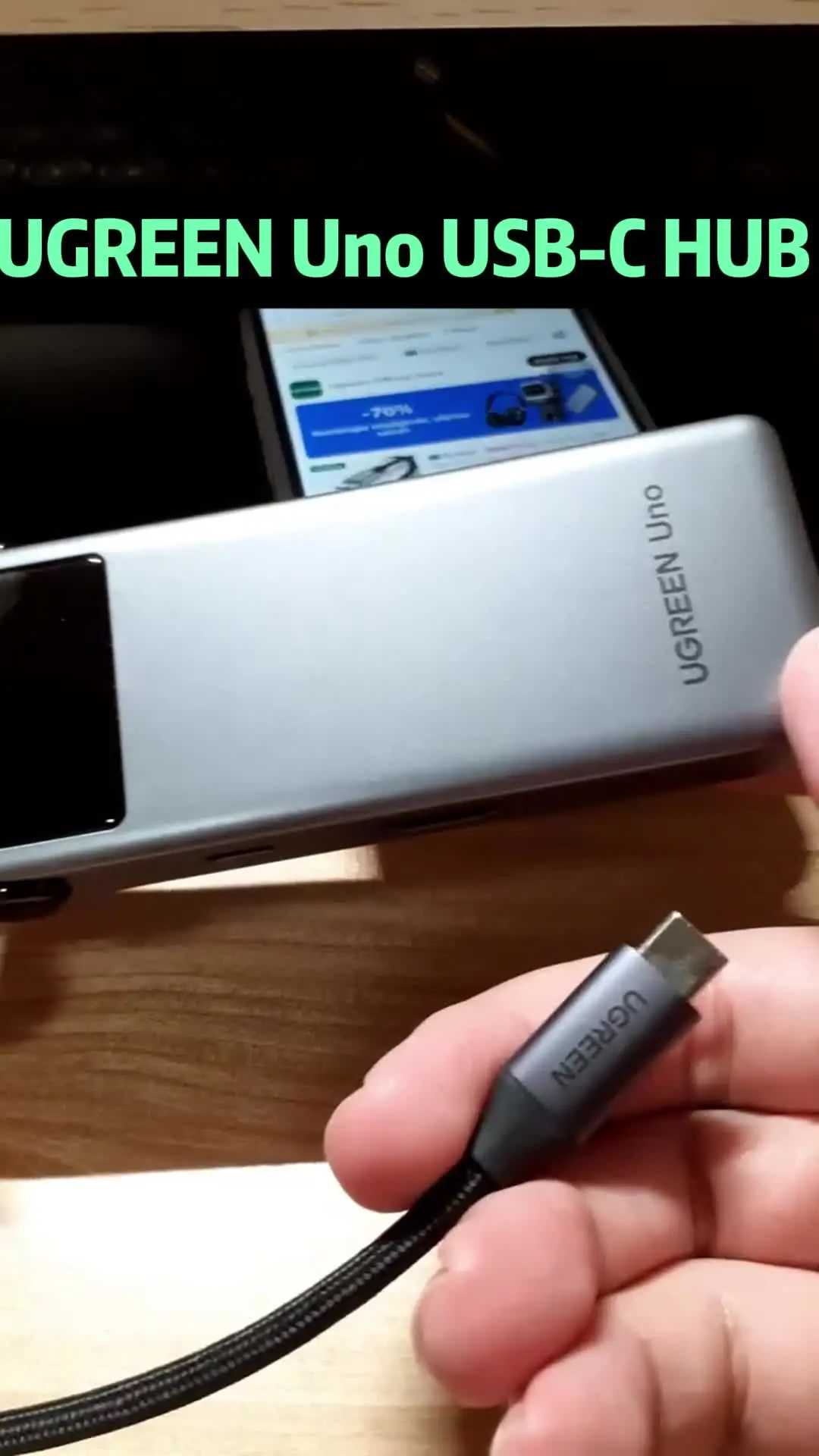 UGREEN Uno USB C HUB 6 في 1 4K60 هرتز PD100W 10Gbps USB3.2 الفاصل محول لأجهزة الكمبيوتر المحمول ماك بوك برو الهواء USB المتوسع محطة الإرساء