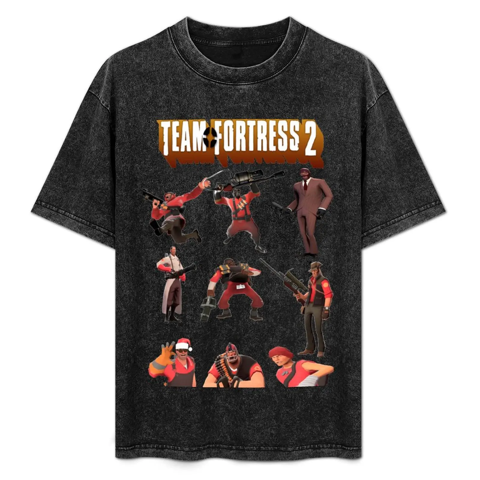 

Футболка Team Fortress 2 с логотипом TF2, с изображением всех персонажей/классов, мягкая, базовая, хлопковая, с короткими рукавами