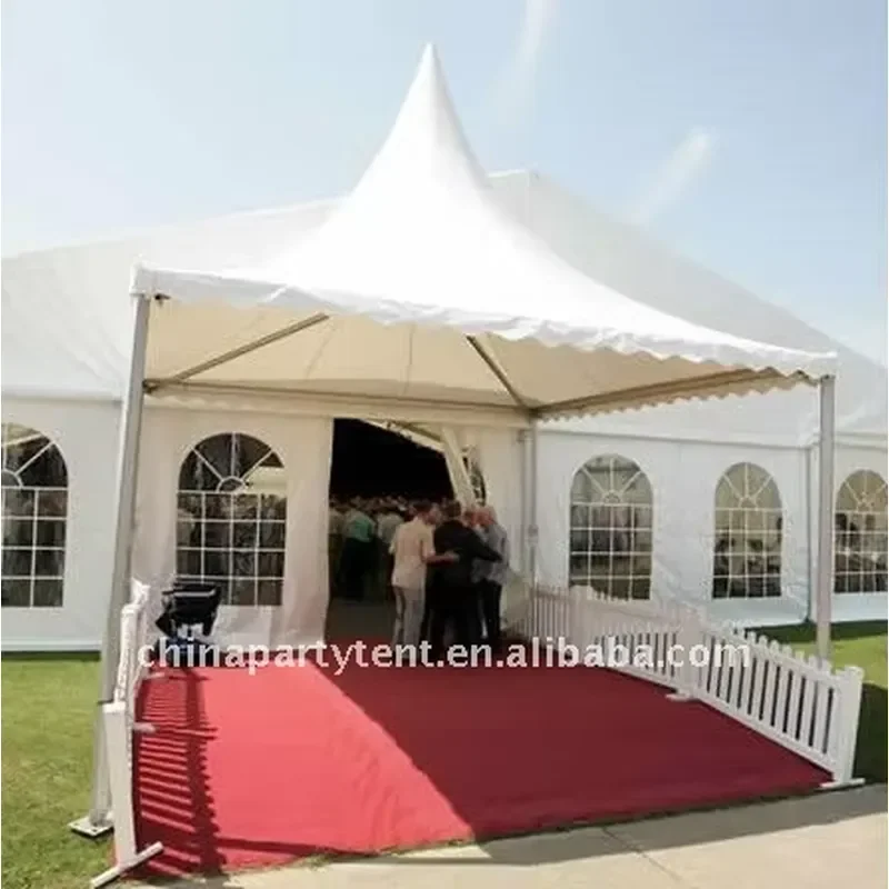 for 3x3m White PVC Canopy Gazebo with Aluminum Frame Waterproof Tent for Outdoor Indoor Party Wedding Festivals Events