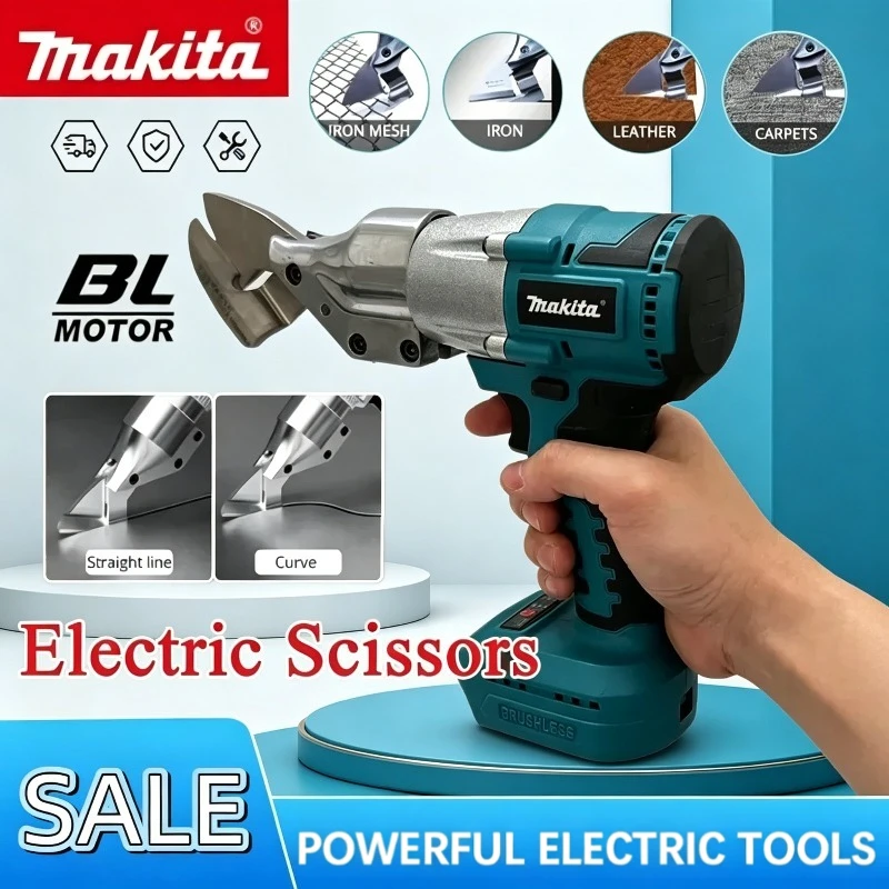 

Бесщеточные электрические ножницы Makita, перезаряжаемые беспроводные ножницы для резки металлического листа, инструменты для резки металла, ножницы для металлического листа, работающие от аккумулятора Makita