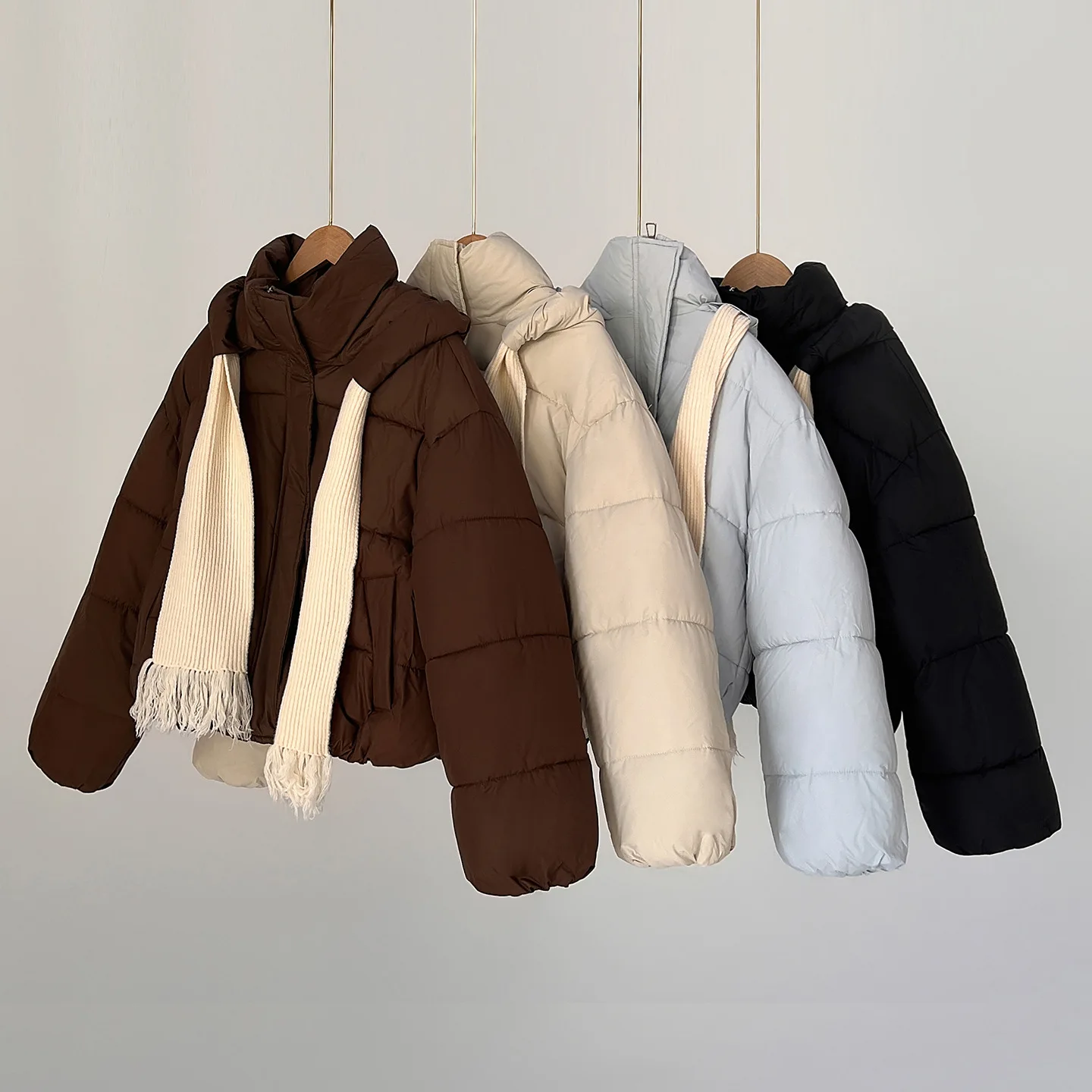 

2025 New Korean Winter Women Down Cotton Jacket Coat Short Basic Cotton Padded Outerwear Hooded Female Winter Parkas