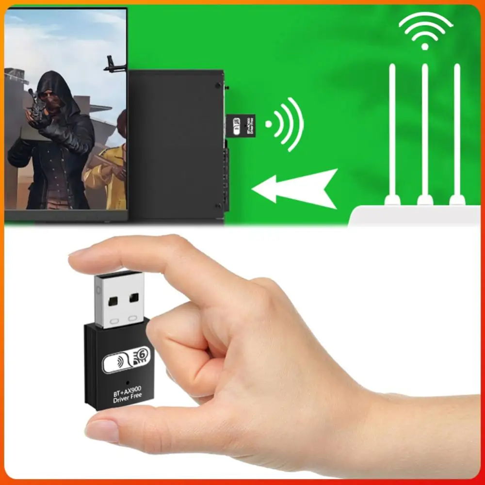 

BT5.4 Wireless Network Card Dual Band 2.4G & 5G WiFi 6 LAN Card External Network Receiver Transmitter for Home Office