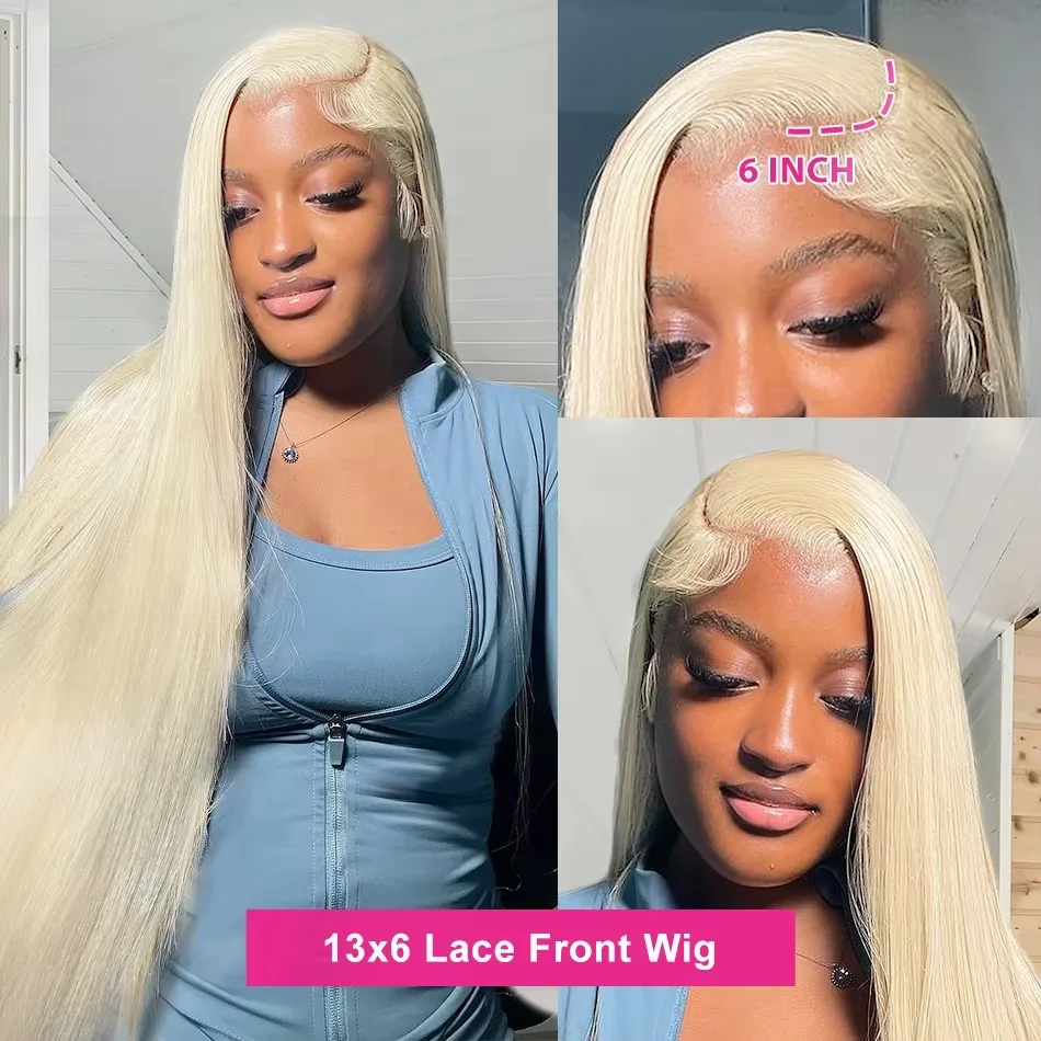 200% 613 Blonde Wig Straight 13x6 Hd Lace Frontal Wig Colored Human Hair Wigs For Women Brazilian Wig On Sale 30 38Inch