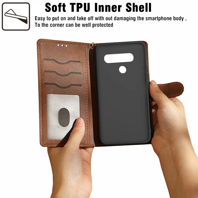 ل LG V50 ThinQ حافظة جلدية فليب كوكه eتوي LG V50S ThinQ غطاء LGV50 LGV50S V 50s V50 s 5G غطاء محفظة Funda Book Holster