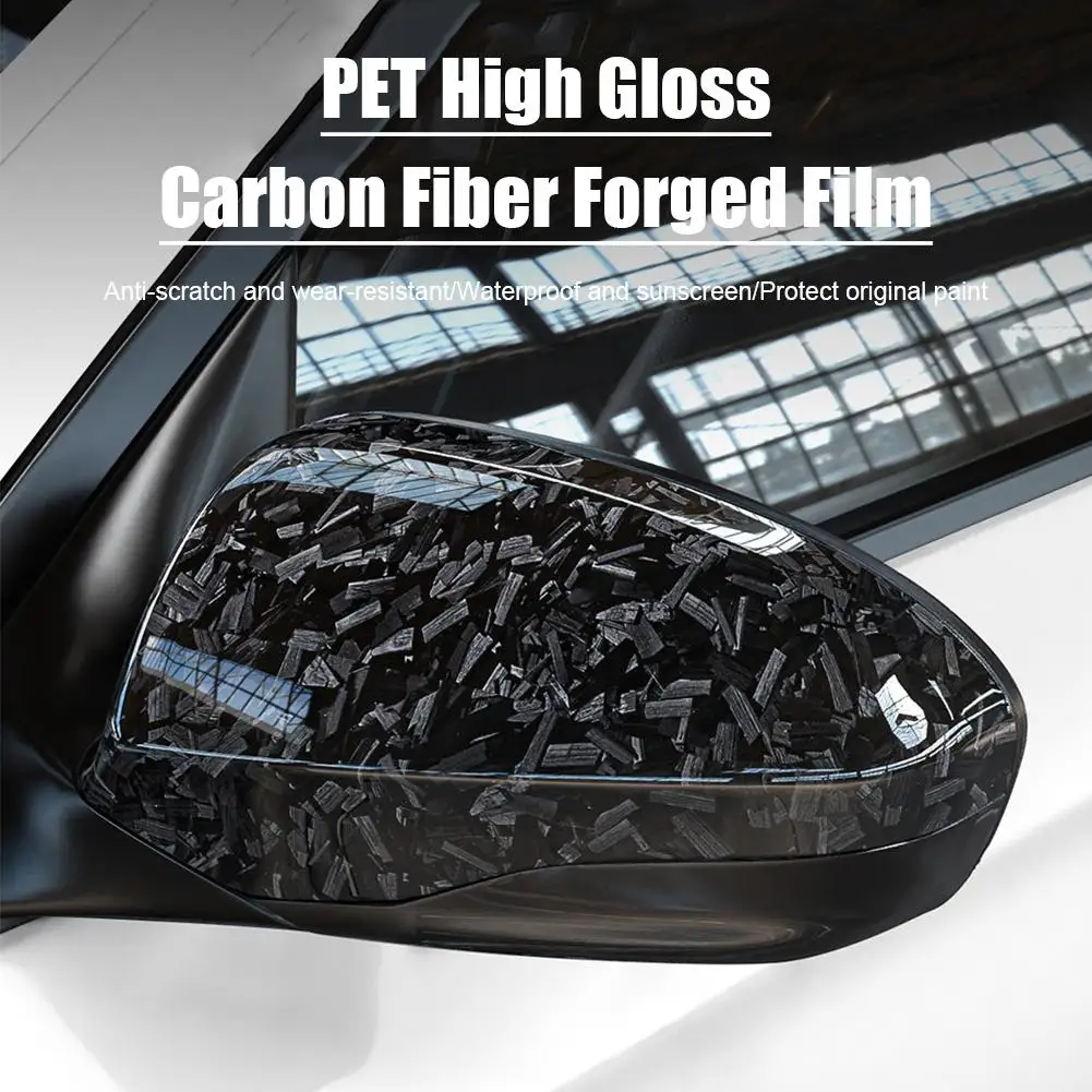 

Glossy Laser Forged Carbon Fiber Vinyl Wrap Self Adhesive Car Sticker Waterproof Auto Glossy Vinyl Carbon Film For Car Deca Z9U9