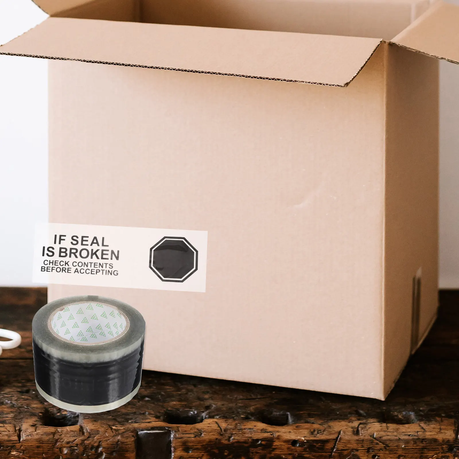 Stop Sign Sealing Tape for Packing Shipping Security Warning Use Adhesive Strong Hold Packing Tape for Small Business Packaging