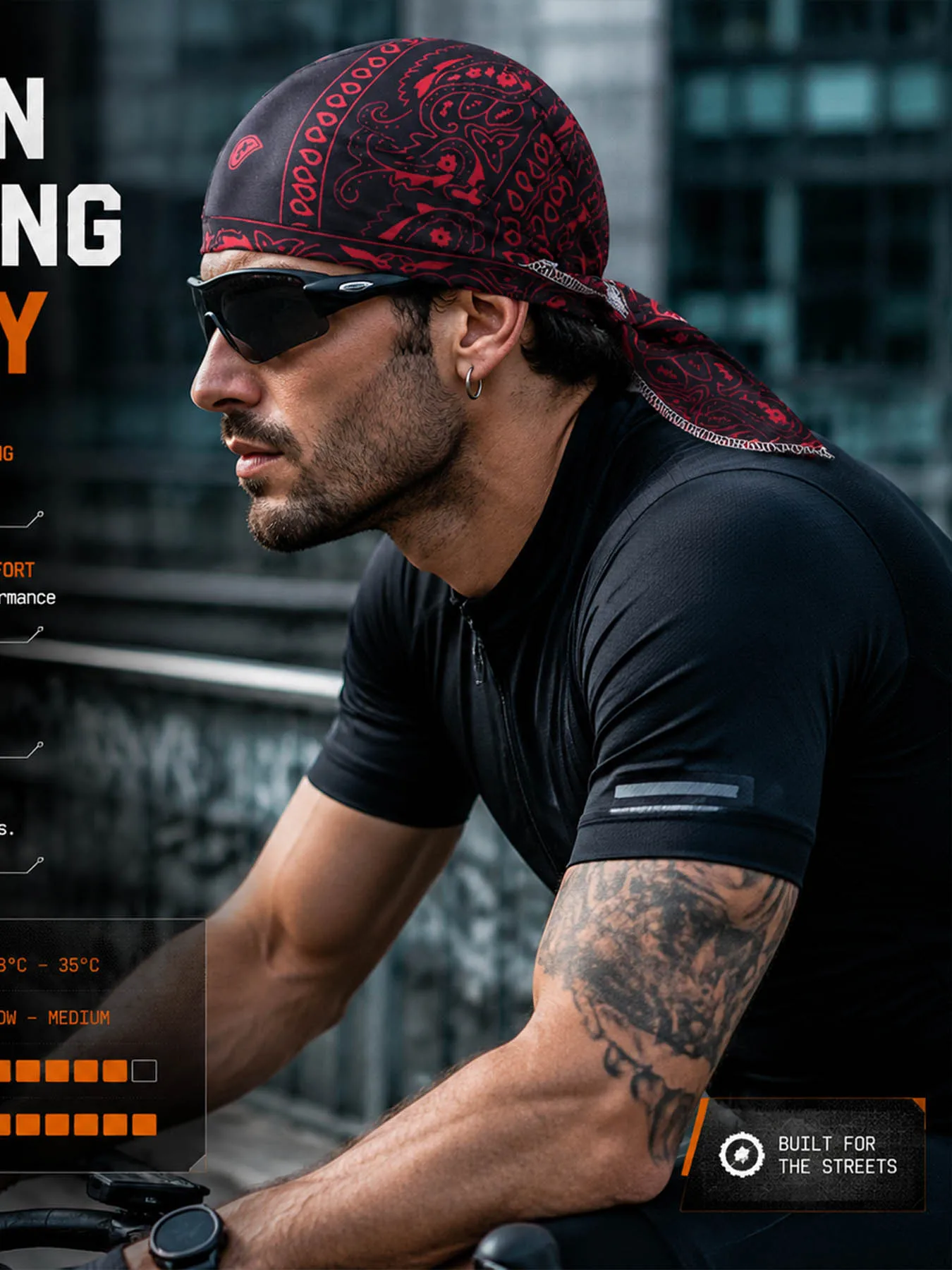 AliExpress NONE Pirate Style Sports Headpiece Adjustable Strap Headband Breathable Cycling Helmet Lining Street Dance Sports Headpiece