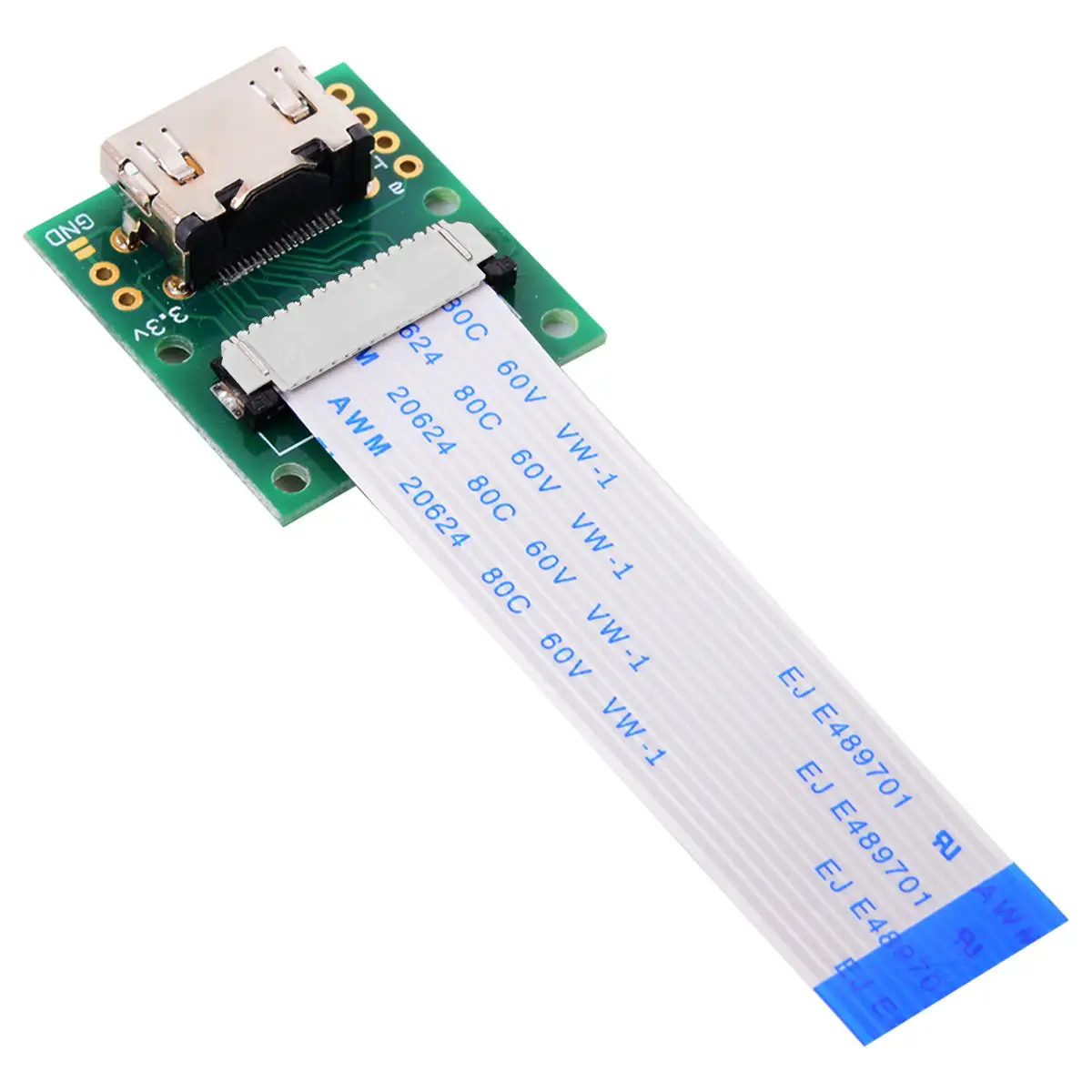 CY Raspberry PI Camera Module to HDTV Type A Male HDTV FPC Flat Cable 5cm fit for PES001