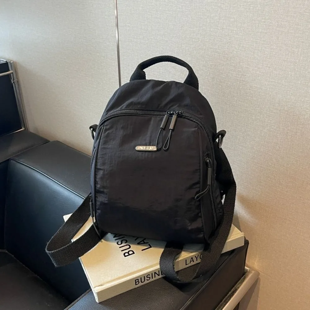 

Повседневный маленький рюкзак большой вместимости, легкая однотонная дорожная сумка из ткани Оксфорд, женская школьная сумка, женская