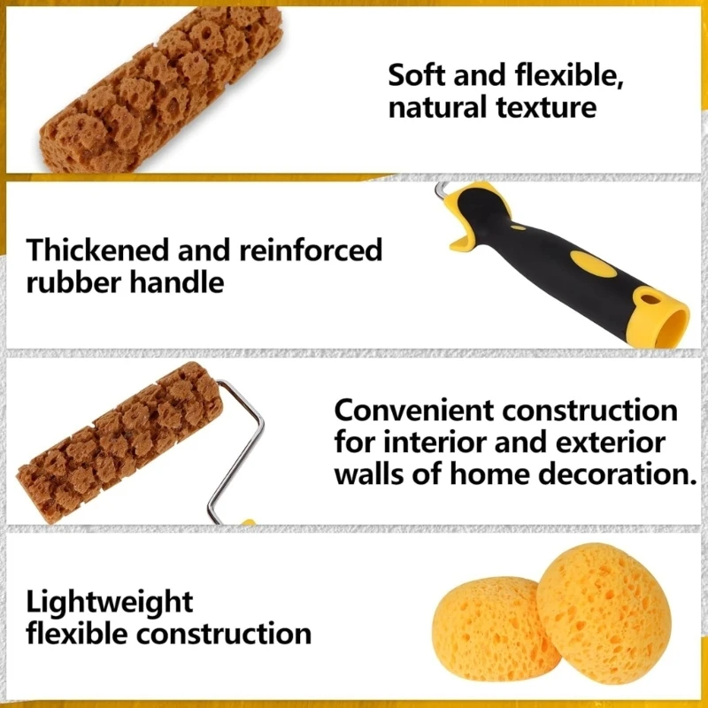 J2HB Precisions Pattern Paint Roller Sponges For Furniture Detailing And Small Area