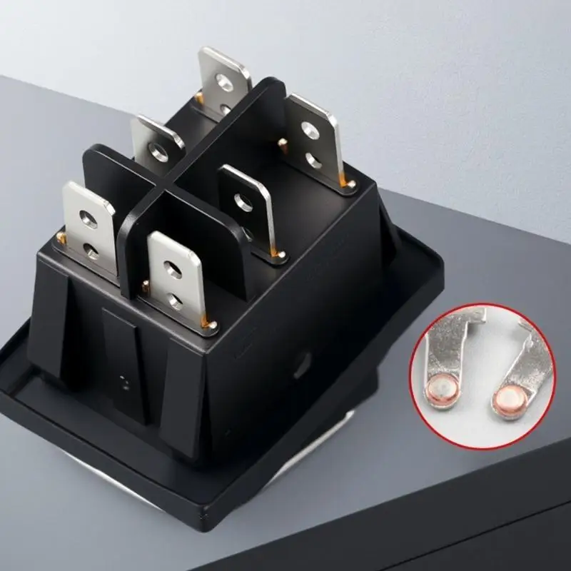 

652F 16A/220V Illuminated Toggle Switches Replacement 6 Pin 2 Position Rocker Toggle Switches Marine Boats Rocker Switches