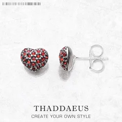 Stud Earrings Pink Heart,Europe Style Glam Fashion Romantic Jewerly For Women Gift In 925 Sterling Silver,Super Deal