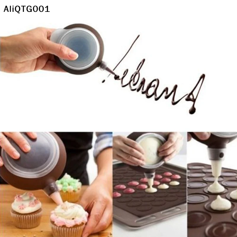 Makronen-Set mit Silikonmatte, antihaftbeschichtete Backform für Macaron-Kuchendekorationszubehör und Zubehör