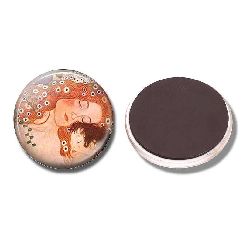 Klimt Mother and Son Art Fridge Stickers Gustav Klimt Kiss Magnets Klimt Art Homewares Mother\'s Day Gift Romantic Valentine Day