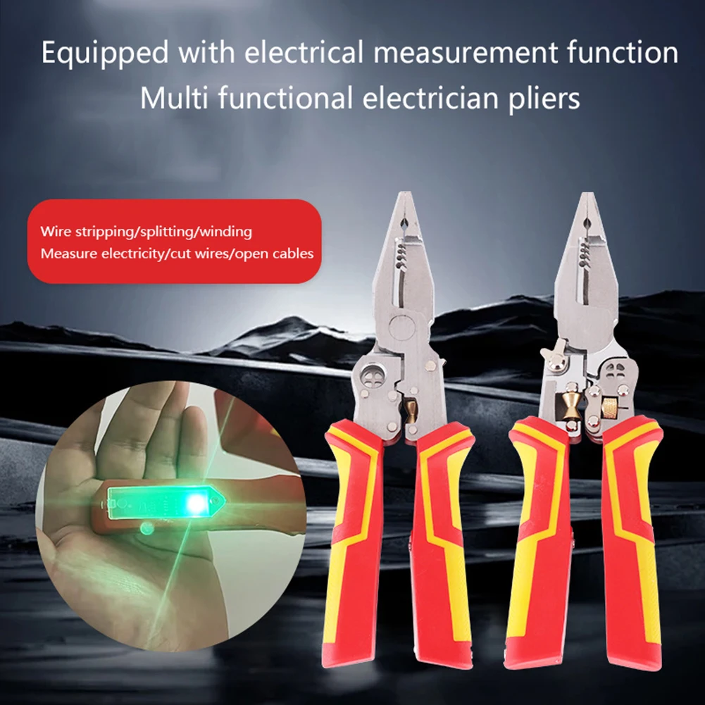 9 In 1 Multipurpose Cutting Plier Multi Use Wire Splitting Pliers Crimper Cable Cutter For Wire Splitting Crimper Cutter