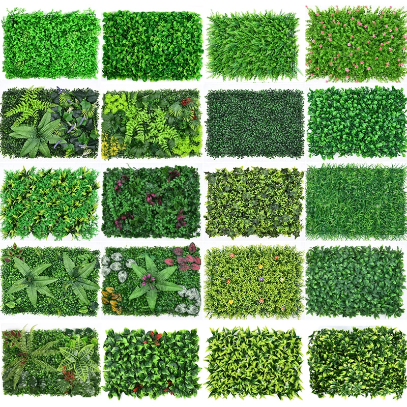 Artificial plant wall grass wall stickers for decoration artificial plant green leaf wall outdoor garden green wall gardening