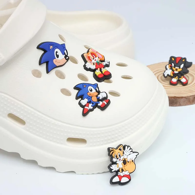 

Sonic Shoe Charms Cute Cartoon Shoe Charms Buckle Sandal Decoration Shoe Pretty Accessories Clog for Kids Party Birthday Gifts