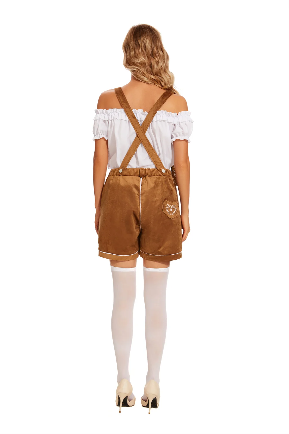 Costume d'Oktoberfest de Bavière pour hommes et femmes, robe de serveuse, tenue de couple, bière léopard, paupières de fête de carnaval, adulte