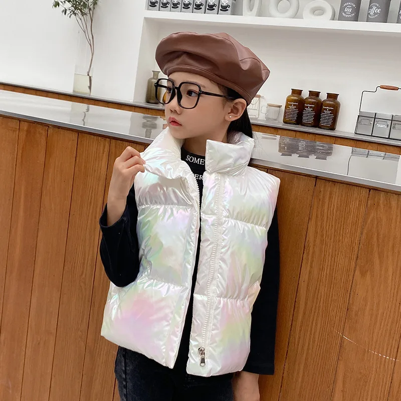 2023 Baby New Vests Autumn Winter Kids Windproof Waistcoats Children Fashion Jackets Girls Boys Solid Outerwear 4-10 Years