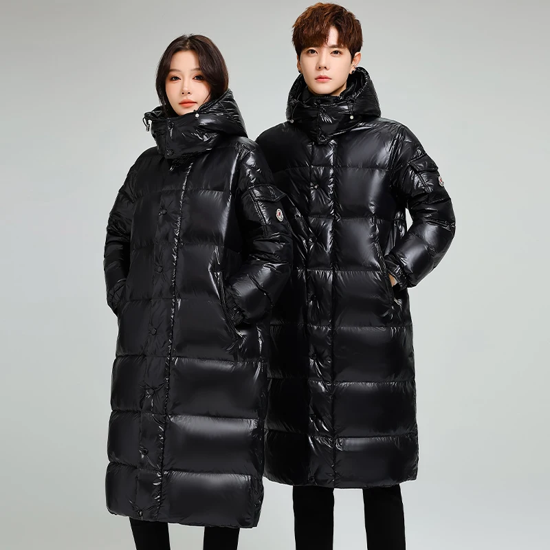 Men'S Mid To Long Style Trendy Handsome Men'S Coat High Quality Design Parkas Men'S New Korean Version Thick Parka Over The Knee