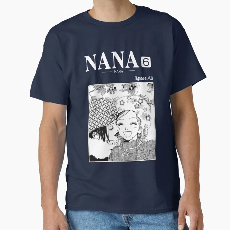 نانا أنيمي مجلة غطاء الفرقة الحجارة السوداء هدية تي شيرت كبير الحجم بلايز مانغا الجرافيك طباعة Y2k الملابس الكرتون المحملة #5