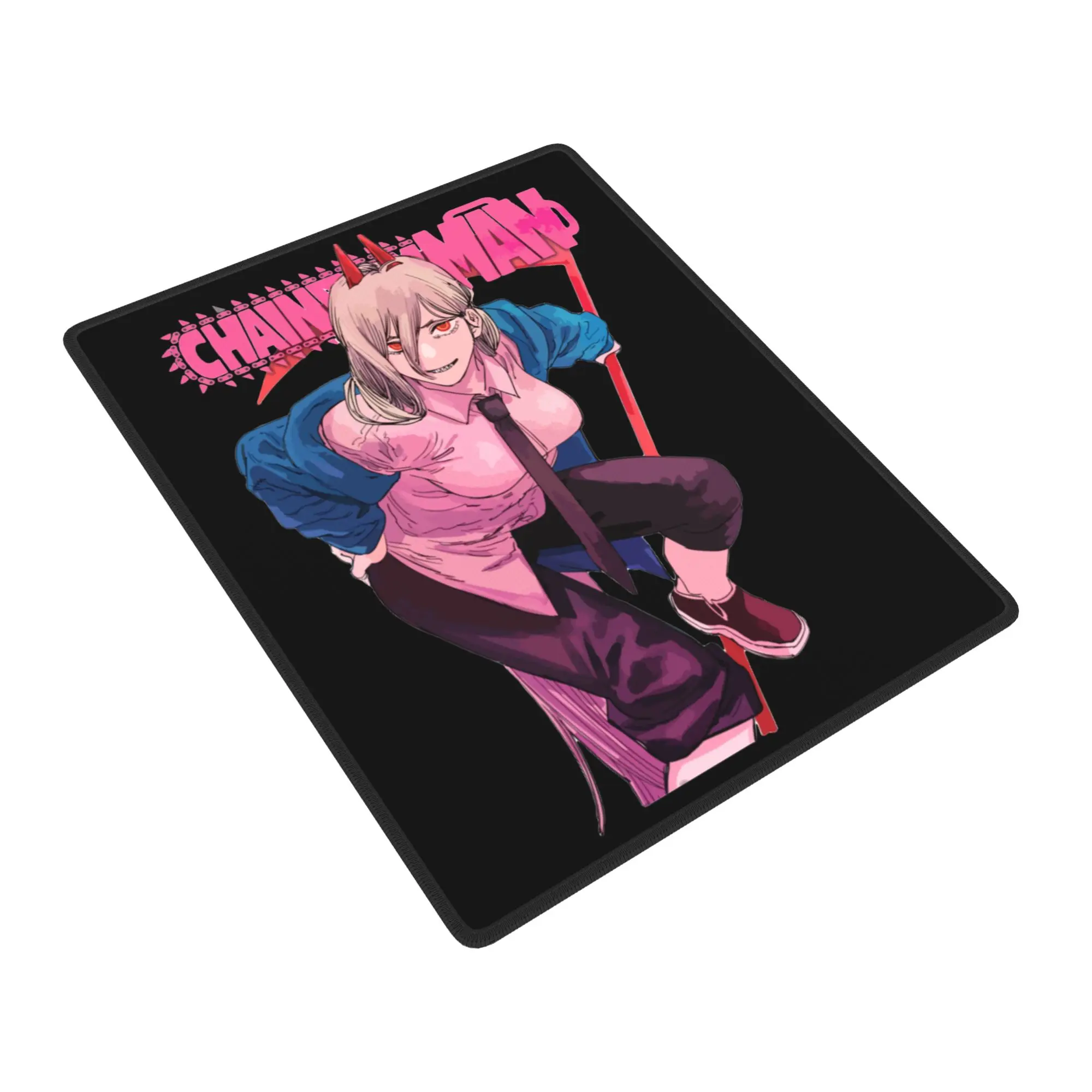 

Бензопила Man Power Коврик для мыши для ноутбука Коврик для клавиатуры Аниме Манга Резиновый коврик для мыши для компьютера