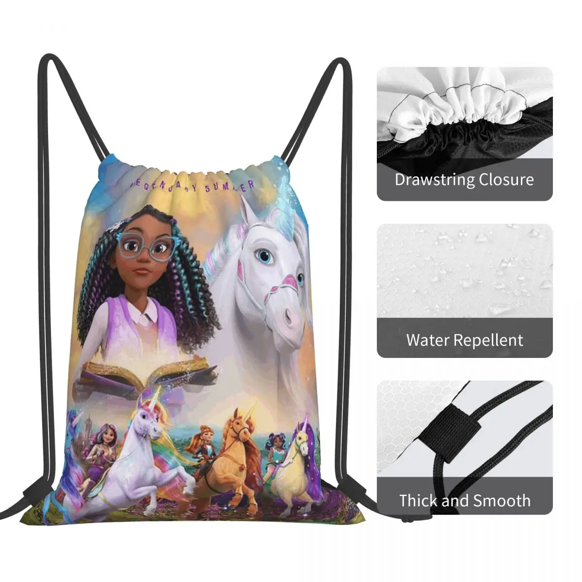 Unicorn Academy Backpacks Fashion Portable Drawstring Bags Storage Bag Book Bags For Man Woman School