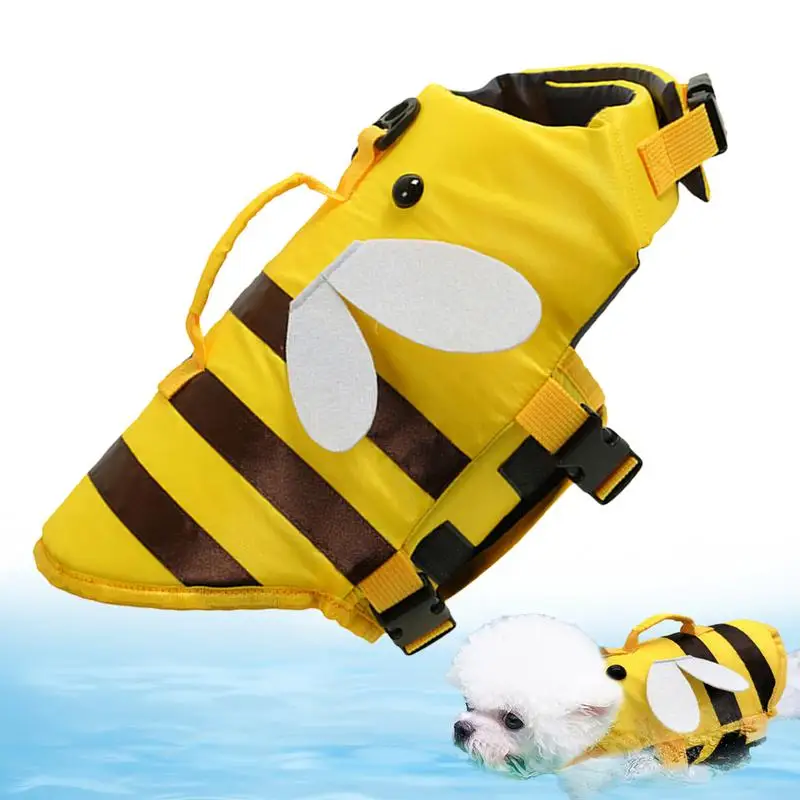 Dog Life Vest Adjustable Dog Swimsuit with Quick Release Buckle Waterproof Lifejacket with Handle for Dogs puppy pet supplies