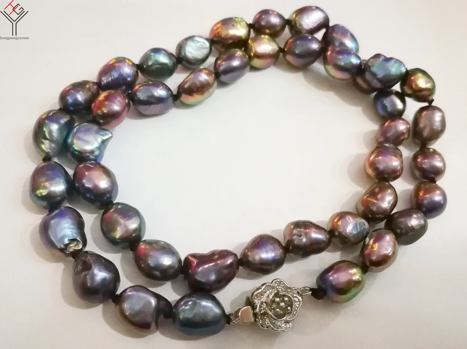 Real Natural Baroque Freshwater Pearl Choker Necklace for Woman Girl Gift Bright 9mm Black Brown Gray Pearl Jewelry
