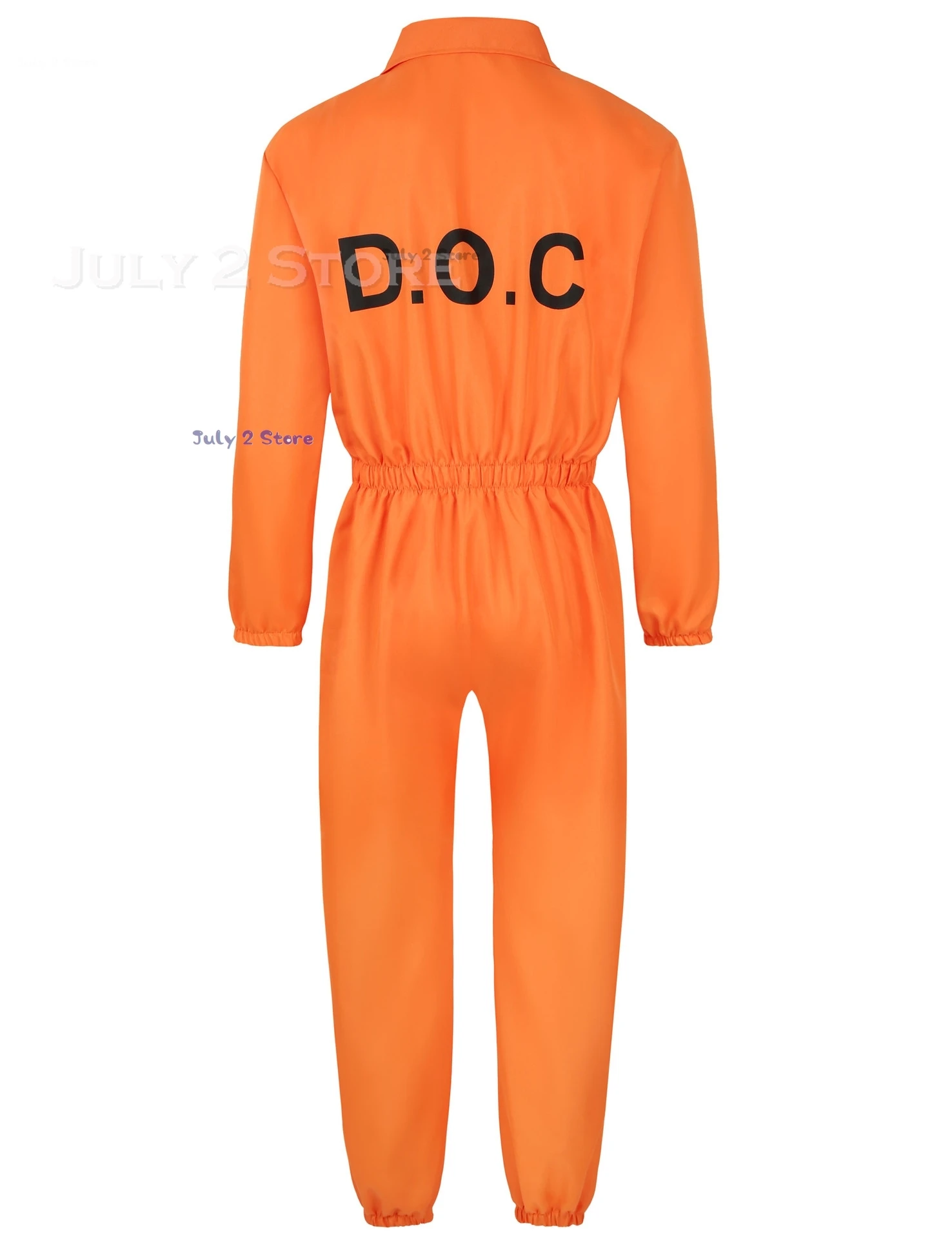 ชุดยูนิฟอร์มคุกฮาโลวีนตลกยูนิเซ็กซ์ชุดคอสตูมผู้ชายผู้หญิงนักโทษปาร์ตี้จัมพ์สูทวันซี่ผู้ใหญ่เด็กแบบโมโน