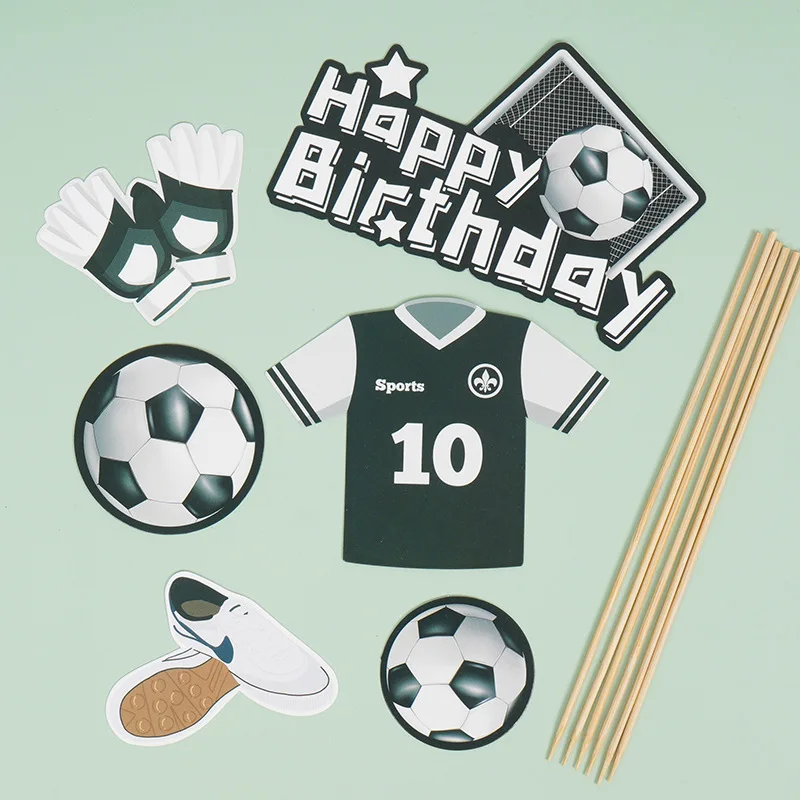 フットボールケーキデコレーション,世界のスポーツハッピーバースデーデコレーション,旗,DIY,ベビーシャワー用品