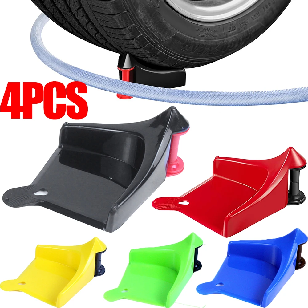 4Pcs Portable Car Tire Wedge For Car Washing Detailing Tire Hose Guide Preventing Pressure Washer Hose Stuck Under Tires