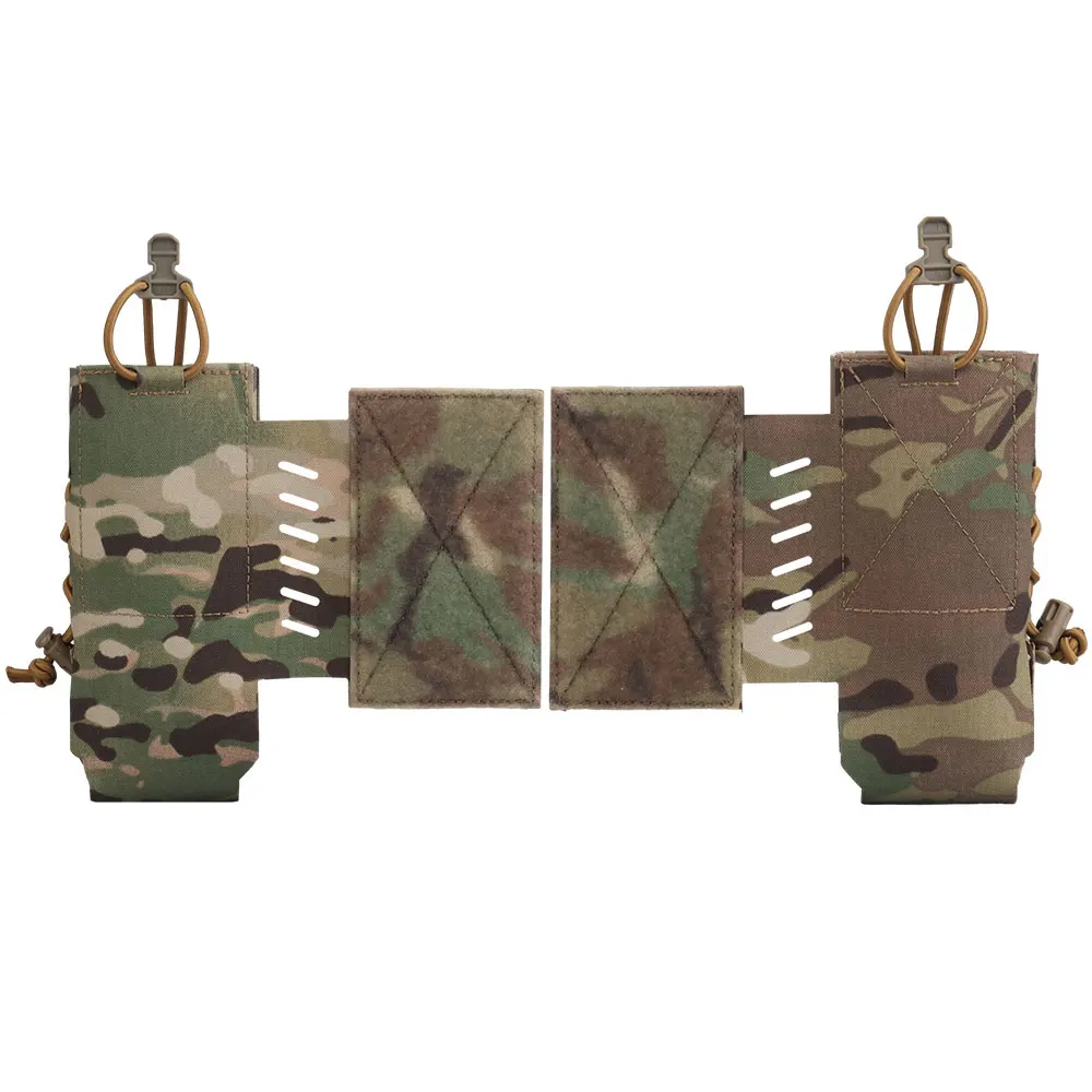 

Tactical Radio Pouch for AN/PRC148/152/163 Walkie-Talkies Storage Shock Cord Retension Hunting Airsoft Vest Chest Rig Side Bag