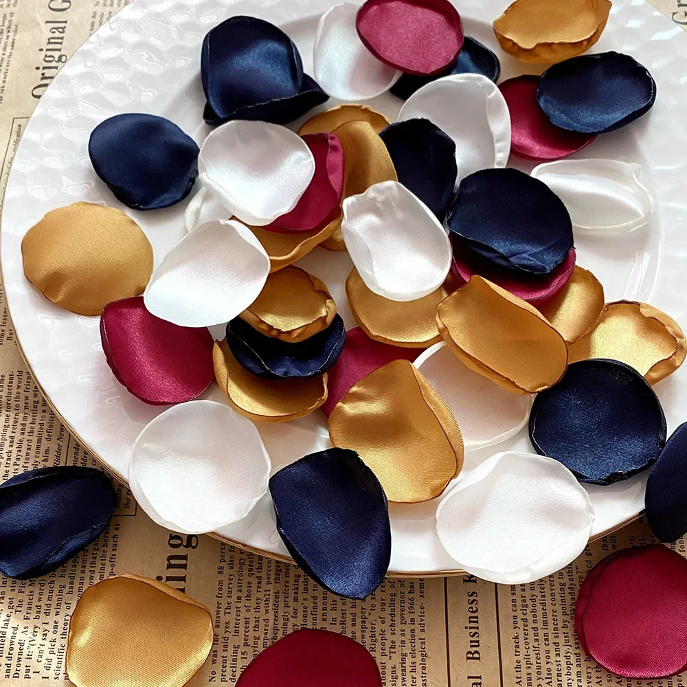 

1000Pc Wedding Rose Petals Soft Silk Mixed Color Flower Dusty Separated Ready To Use Table Centerpieces Cake Buffet Aisle Petals