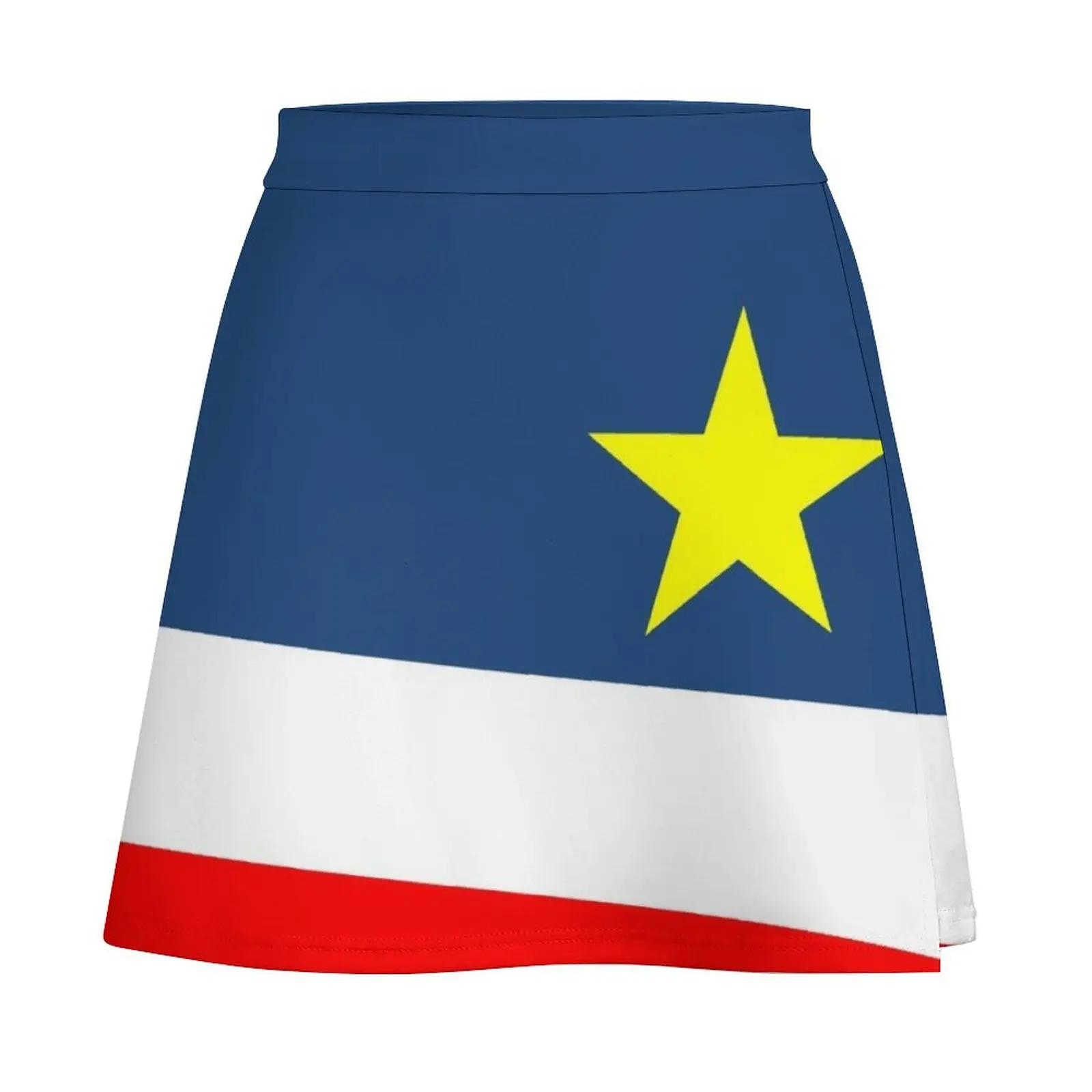 Acadian Flag - мини-юбка Drapeau Acadien, летняя женская одежда, корейская юбка, женская мини-юбка