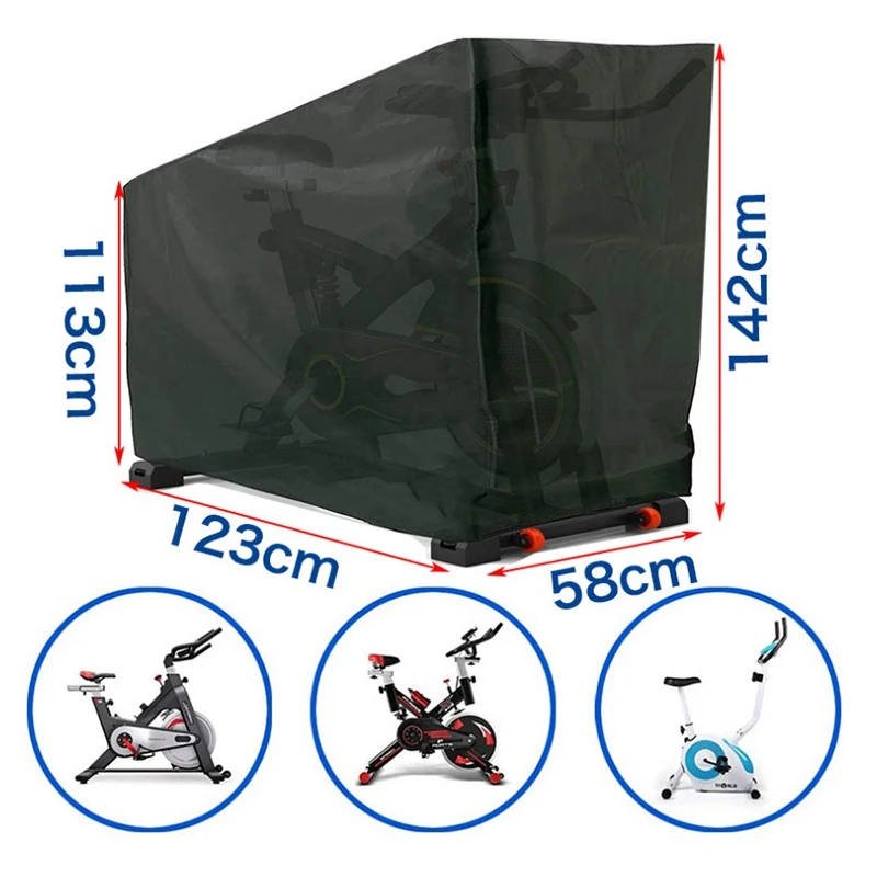 Exercise Stationary Bike Cover,Upright Indoor Cycling Protect, Dustproof/Waterproof Sun-Proof Spinning Bike Cover