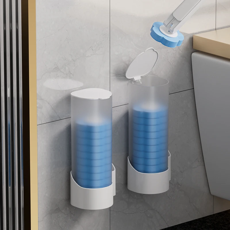 Disposable Toilet Brush Wall-Mounted Cleaning Tool for Bathroom Replacement Brush Head Wc Accessories