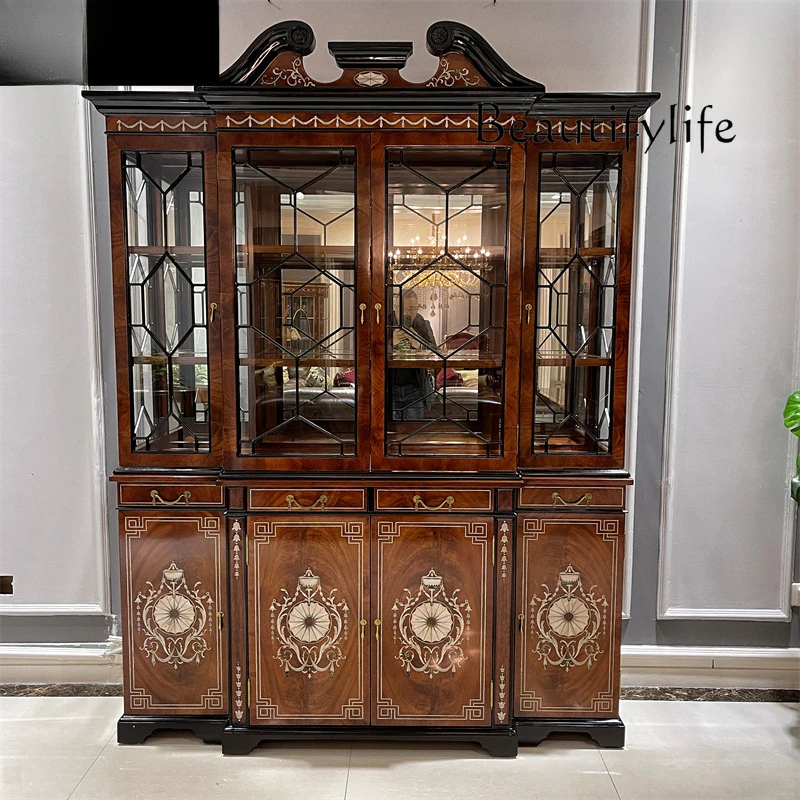 

Light luxury European four-door wine cabinet villa large apartment designer model high-end sense new Chinese classical