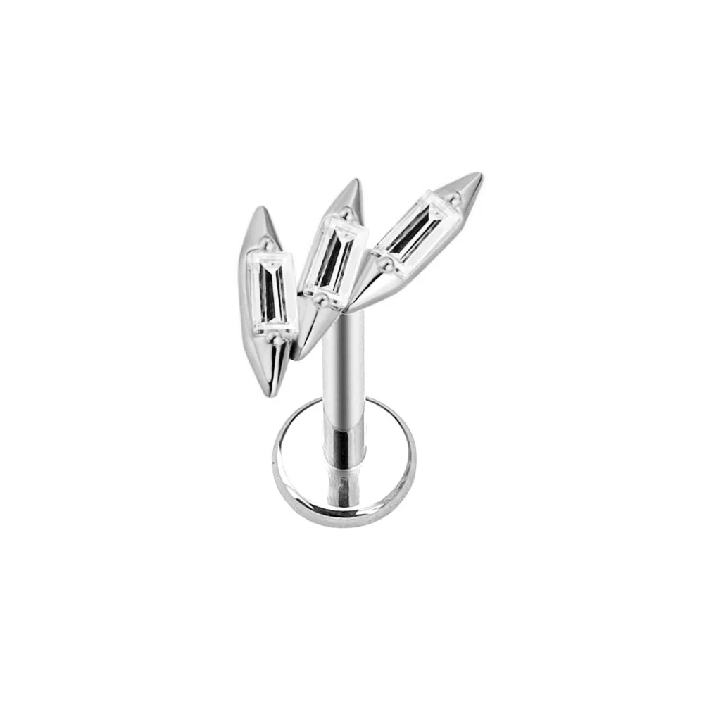 Titanium Flower Heart Star Drop Threadless Piercing