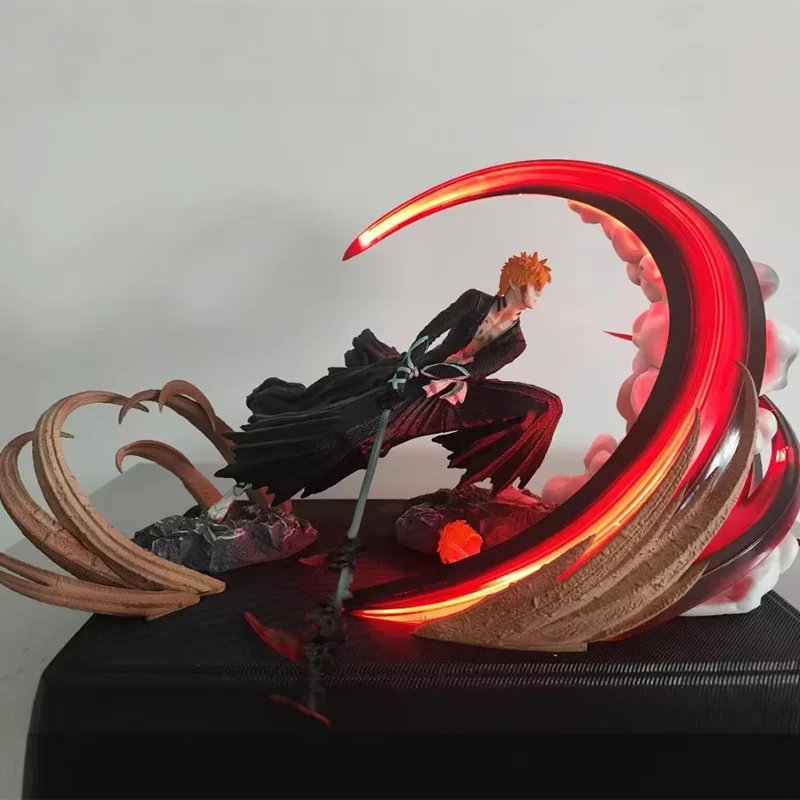 100% حقيقية مضيئة طبعة محدودة بليتش Ichigo Kurosaki أنيمي تمثال تحصيل نموذج الشكل قسط تصميم في الأوراق المالية #3