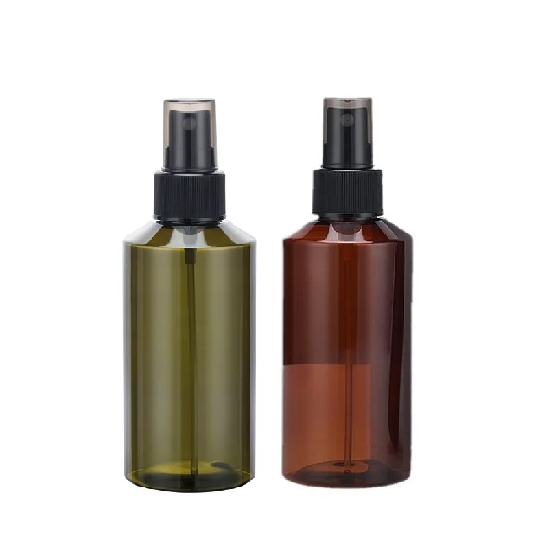 

20pcs Spray Bottle Clear Black Lid 50ml 75ml 100ml150ml200ml Brown Green Wryshoulder Plastic Cosmetic Refillable Perfume Bottles