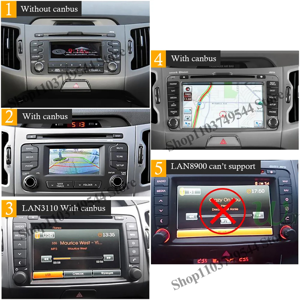 Carplay Android Auto для Kia Sportage 3 SL 2010-2016 умные Автомобильные системы, мультимедийный плеер, навигация Bluetooth, телефон с wi-fi