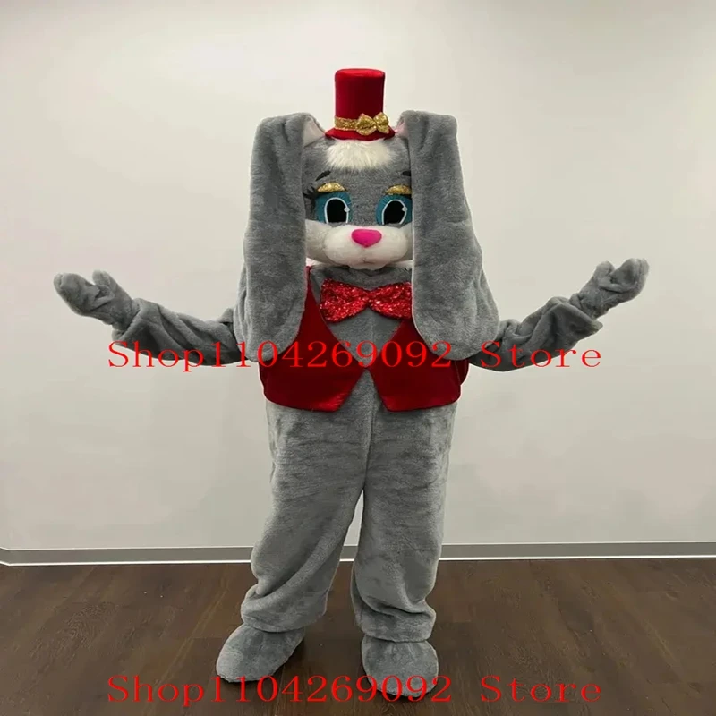 Lovely Bunny Mascot Costume for Halloween Cartoon Cosplay Costumes Birthday Character Party Maskote theme Anime Carnival Suit