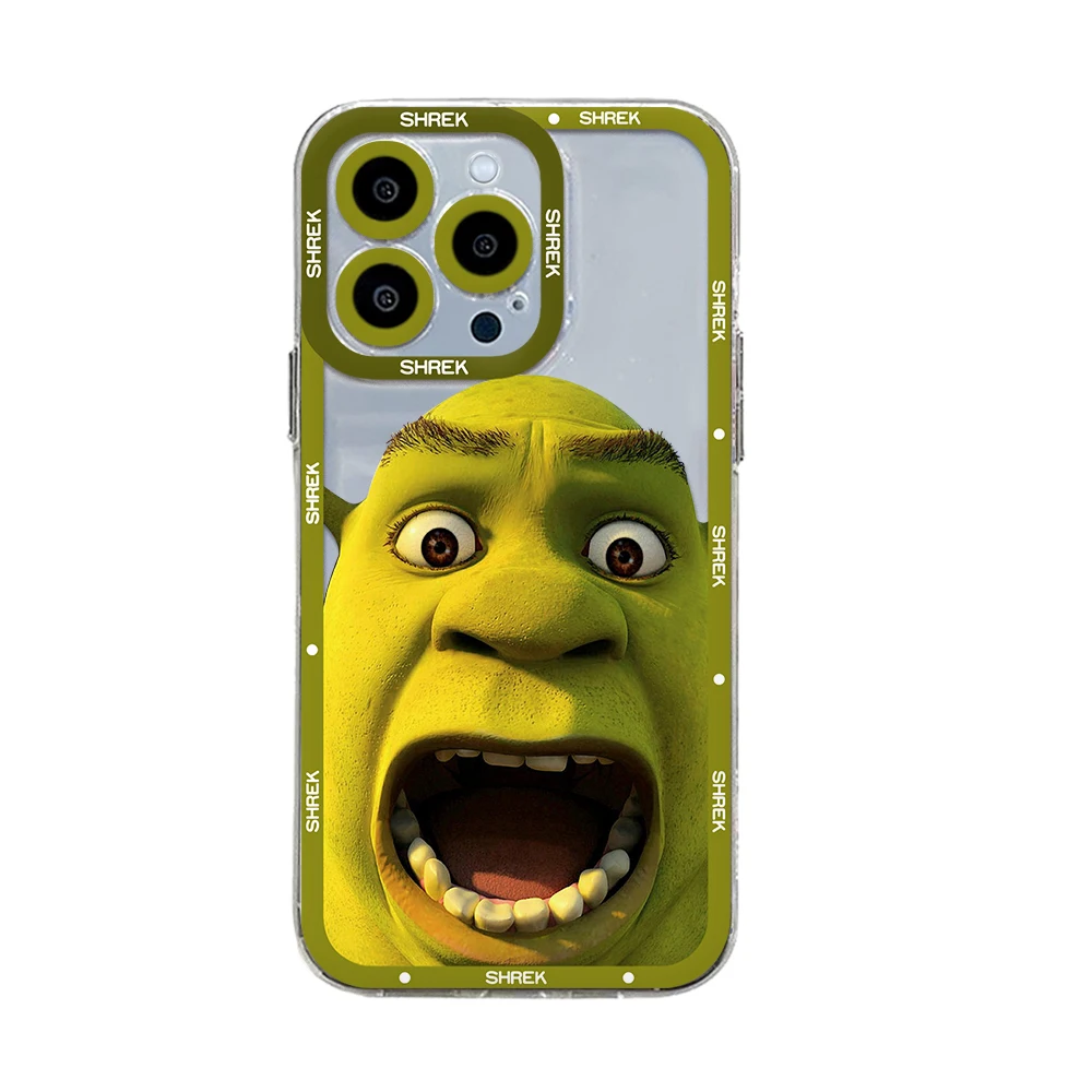 Cartoon Funny M-Movies S-Shreks Phone Case For iPhone 15 14 13 12 11 Mini Pro Max X XR XSMax 6S 7 8 Plus SE20 Transparent Cover