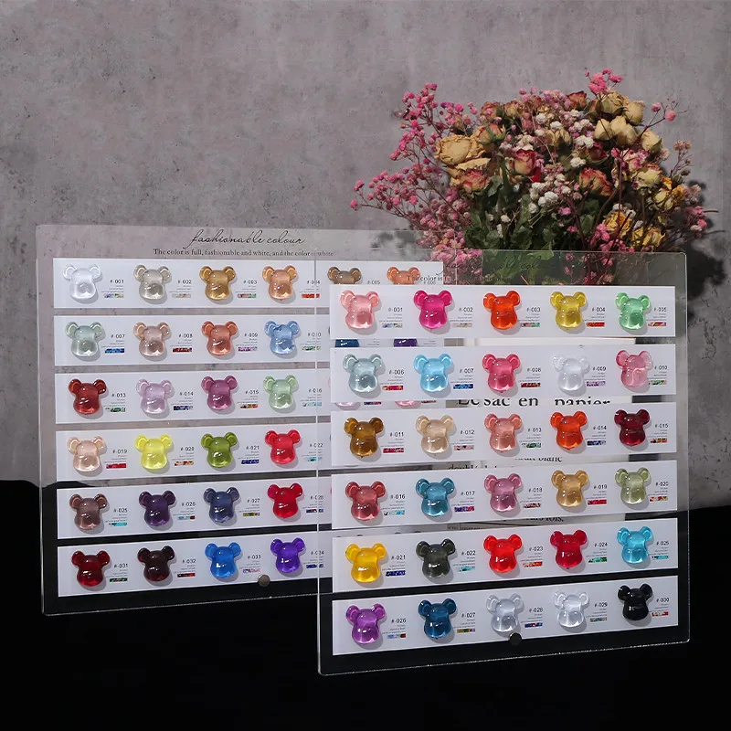 30/36 Colors Nail Display Rack Tips for Display Color Book Nail Polish Chart Polish Card Board Salon Showing Shelf Gel Swatch