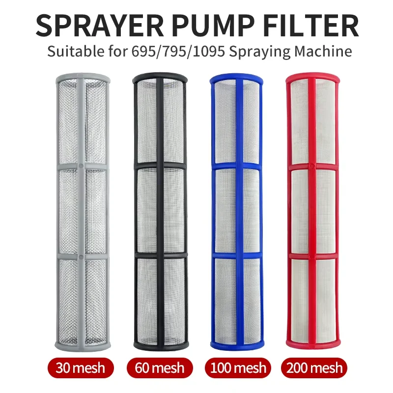 3 Pcs Manifold Filter 30 60 100 200 Mesh for 695, 795,1095 Airless Paint Sprayer