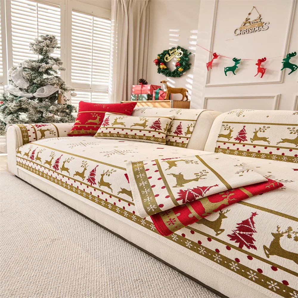Sofa Cushion New Style Imitation Cotton and Linen All-season Anti-slip Cross-border Sofa Cover Full-cover Sofa Scarf