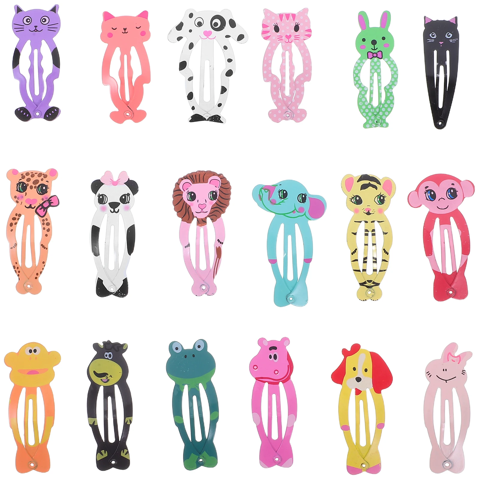 

18 Pcs Animal Hairpin Set Kids Barrette Accessories Clips Bobby Issue Card Child